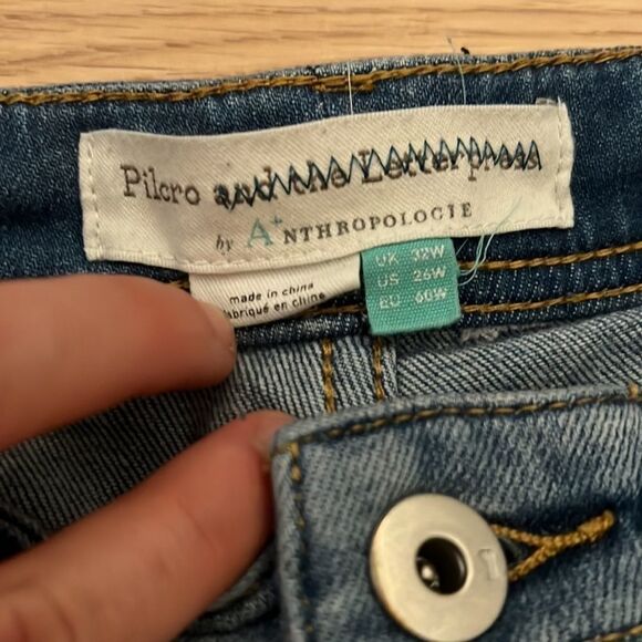 Anthropologie Pilcro and the Letterpress plus size crop jeans size 26W - Picture 5 of 12